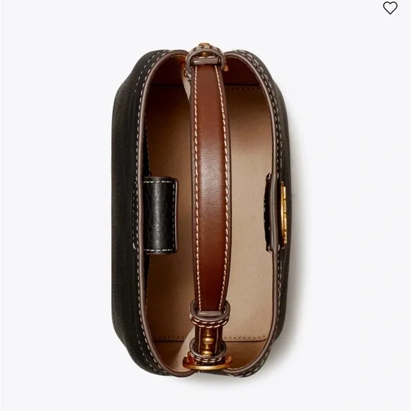 Tory Burch Black Leather Bucket Bag - Picture 4 of 10